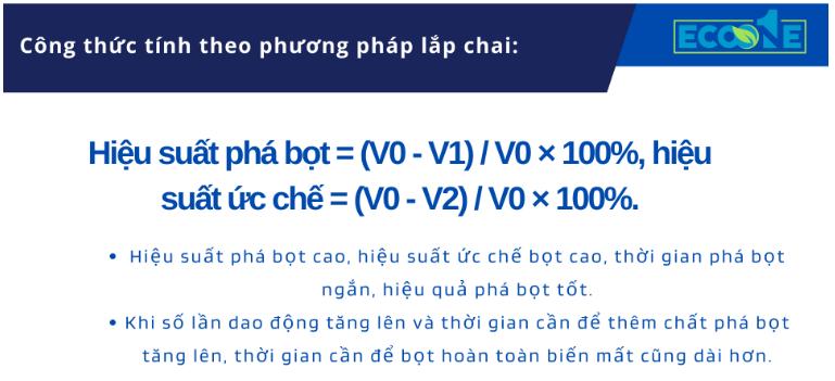 Công thức tính theo phương pháp lắp chai